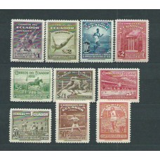 Ecuador - Correo 1939 Yvert 369/73+Av 67/71 * Mh Deportes