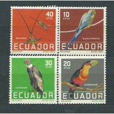 Ecuador - Correo 1958 Yvert 632/35 ** Mnh Fauna. Aves