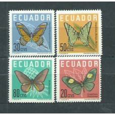 Ecuador - Correo 1961 Yvert 676/9 ** Mnh Fauna. Mariposas