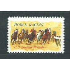 Estados Unidos - Correo 1974 Yvert 1015 ** Mnh Deportes. Carrera de Caballos