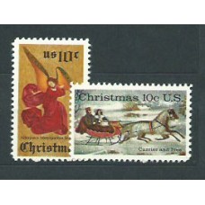 Estados Unidos - Correo 1974 Yvert 1039/40 ** Mnh Navidad