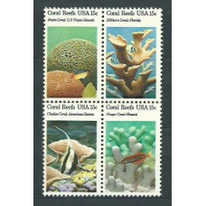 Estados Unidos - Correo 1980 Yvert 1287/90 ** Mnh Fauna Marina