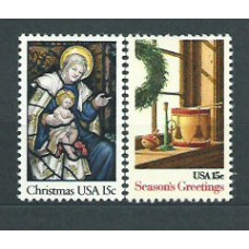 Estados Unidos - Correo 1980 Yvert 1302/3 ** Mnh Navidad