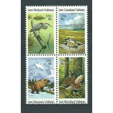 Estados Unidos - Correo 1981 Yvert 1340/3 ** Mnh Fauna Salvaje