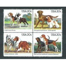 Estados Unidos - Correo 1984 Yvert 1546/49 ** Mnh Fauna.Perros