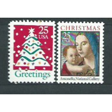 Estados Unidos - Correo 1990 Yvert 1924/5 ** Mnh Navidad