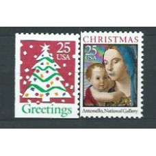 Estados Unidos - Correo 1990 Yvert 1924a/5a ** Mnh Navidad