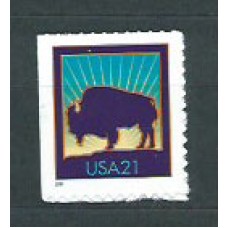 Estados Unidos - Correo 2001 Yvert 3179b(I) ** Mnh Fauna. Bisontes