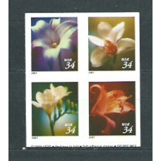 Estados Unidos - Correo 2001 Yvert 3181/84 ** Mnh Flores