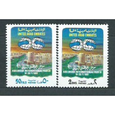 Emiratos Arabes - Correo 1991 Yvert 317/8 ** Mnh  Feria de Abou Dhabi