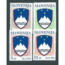 Eslovenia - Correo 1991 Yvert 2/5 ** Mnh Escudos