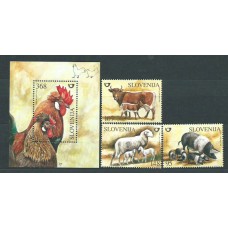 Eslovenia - Correo 2003 Yvert 401/3+Hb 17 ** Mnh Fauna