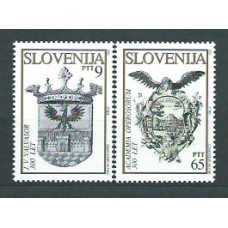 Eslovenia - Correo 1993 Yvert 65/6 ** Mnh Escudos