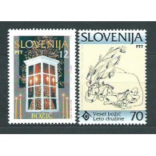 Eslovenia - Correo 1994 Yvert 93/4 ** Mnh Navidad