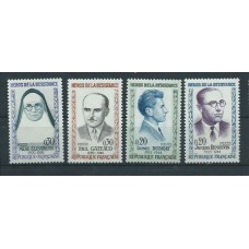 Francia - Correo 1961 Yvert 1288/91 ** Mnh  Héroes de la resistencia