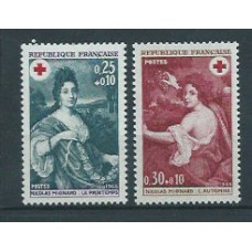 Francia - Correo 1968 Yvert 1580/1 ** Mnh  Cruz roja