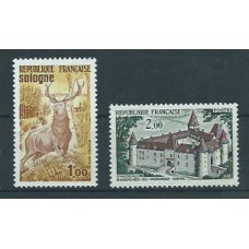 Francia - Correo 1972 Yvert 1725/6 usado   Fauna y castillo