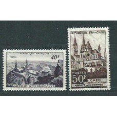 Francia - Correo 1951 Yvert 916/7 * Mh  Monumentos