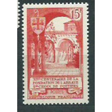 Francia - Correo 1952 Yvert 926 usado   Abadia de Saint Croix