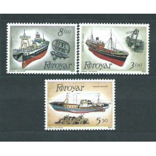 Feroe - Correo Yvert 145/7 ** Mnh Barcos