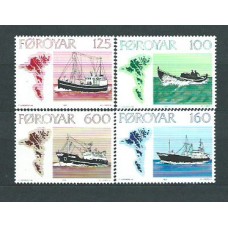 Feroe - Correo Yvert 18/21 ** Mnh Barcos