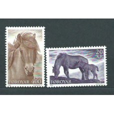 Feroe - Correo Yvert 244/45 ** Mnh Fauna Caballos