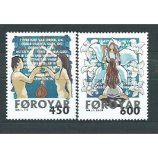 Feroe - Correo Yvert 362/63 ** Mnh Navidad