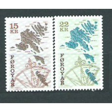 Feroe - Correo Yvert 369/70 ** Mnh Mapas