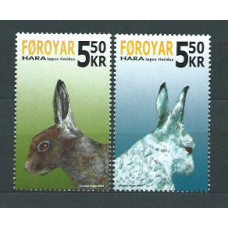 Feroe - Correo Yvert 522/523 ** Mnh Fauna Conejos