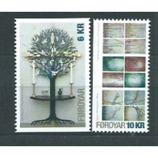 Feroe - Correo Yvert 681/2a ** Mnh Navidad