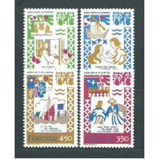 Feroe - Correo Yvert 69/72 ** Mnh Batalla Medieval