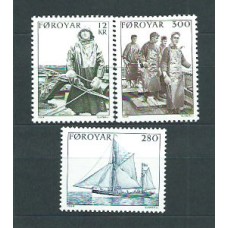 Feroe - Correo Yvert 97/9 ** Mnh Barco