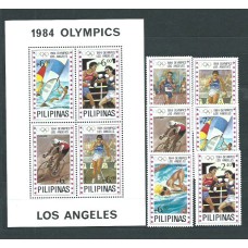 Filipinas - Correo 1984 Yvert 1386/91+H.20 ** Mnh  Olimpiadas de los Angeles