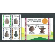 Filipinas - Correo 1995 Yvert 2175/8+H.91 ** Mnh  Arqueología