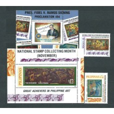 Filipinas - Correo 1995 Yvert 2197/200+H.94/5 ** Mnh  Pinturas