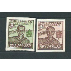 Filipinas - Correo 1949 Yvert 351/352 sin dentar ** Mnh  Scoutismo