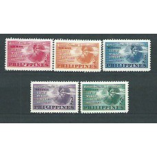 Filipinas - Correo 1950 Yvert 360/62+Av.42/43 **/*  Mnh/Mh