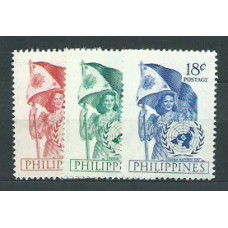 Filipinas - Correo 1951 Yvert 392/94 ** Mnh  ONU