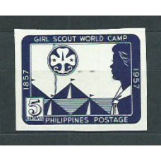 Filipinas - Correo 1957 Yvert 451a sin dentar (*) Mng  Scoutismo