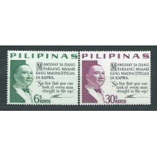 Filipinas - Correo 1965 Yvert 609/10 ** Mnh  Elpidio Quirino