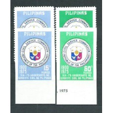 Filipinas - Correo 1975 Yvert 989/90 dentado y sin dentar ** Mnh Escudos