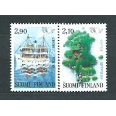 Finlandia - Correo 1991 Yvert 1108/9 ** Mnh Barco