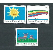 Finlandia - Correo 1991 Yvert 1115/17 ** Mnh Dibujos infantiles