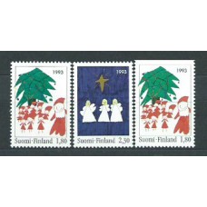 Finlandia - Correo 1993 Yvert 1198/9+1198a ** Mnh Navidad