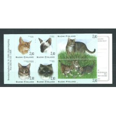 Finlandia - Correo 1995 Yvert 1277 Carnet ** Mnh Fauna gatos