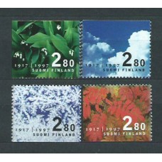 Finlandia - Correo 1997 Yvert 1358/61 ** Mnh Flora