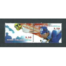 Finlandia - Correo 2001 Yvert 1518/19 ** Mnh Deportes ski