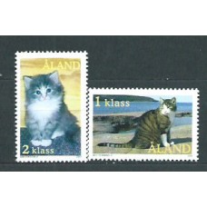 Aland Correo Yvert 217/8 Mnh ** Fauna gatos