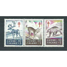 Finlandia - Correo 1957 Yvert 458/60 ** Mnh Fauna