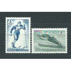 Finlandia - Correo 1958 Yvert 469/70 * Mh Deportes ski